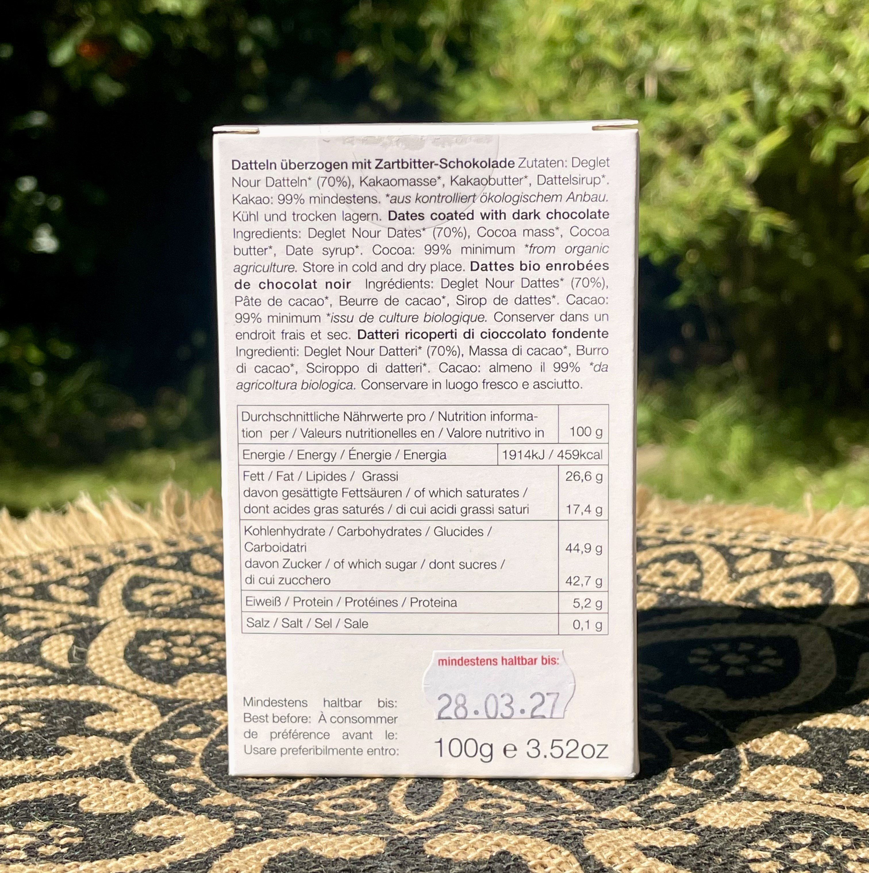 Schokodatteln Deglet Nour, Bio 100g