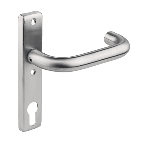 Edelstahl-Beschlag 155x32 mm, mit Kurzschild
