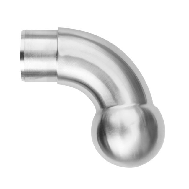 90° Steckfitting mit Endkugel in V2A