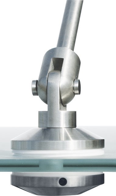 Glashalter für Vordachelemente aus V2A