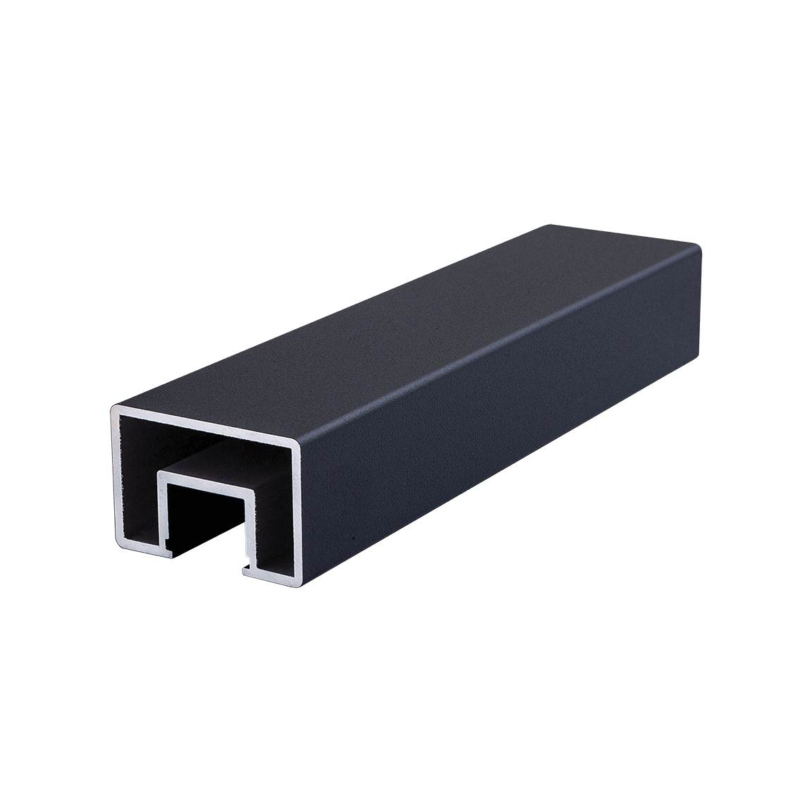 "AK-Ganzglas"  Handlauf 45x30 mm mit Nut in RAL 7016