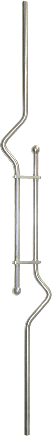 Zierstab in V2A, 110x430 mm