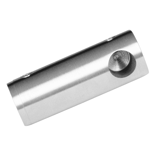 Querstabhalter Abst. 50 mm mit Flachanschluss und Sackloch