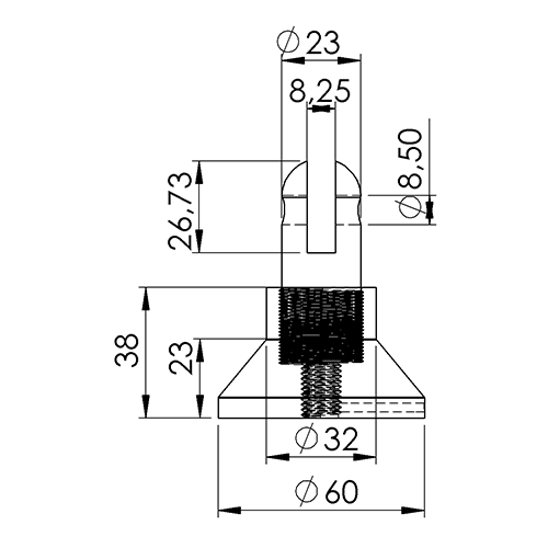 Wandhalter für Vordachelemente aus V2A