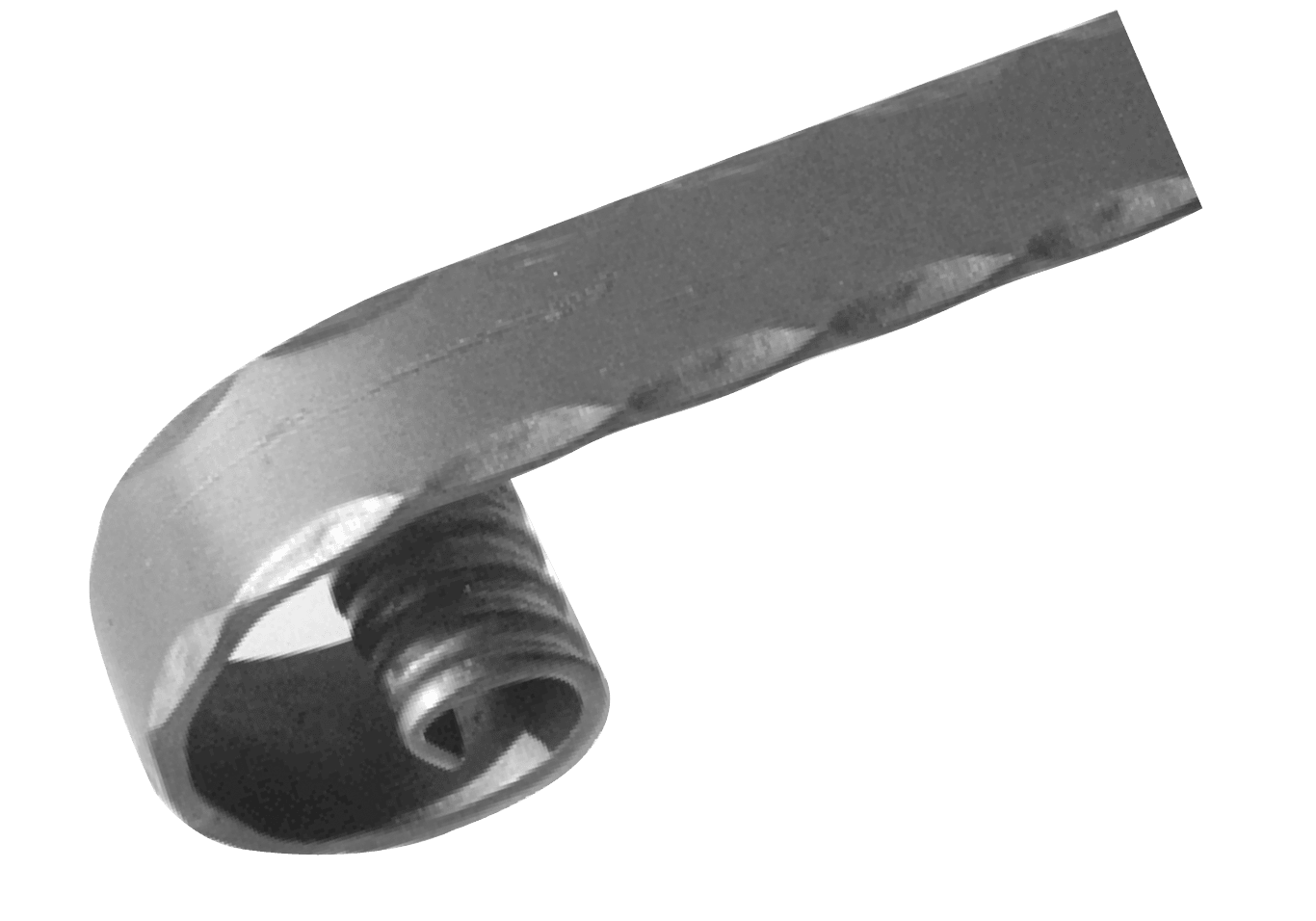 Handlauf-Anfang aus 40 x 8 mm