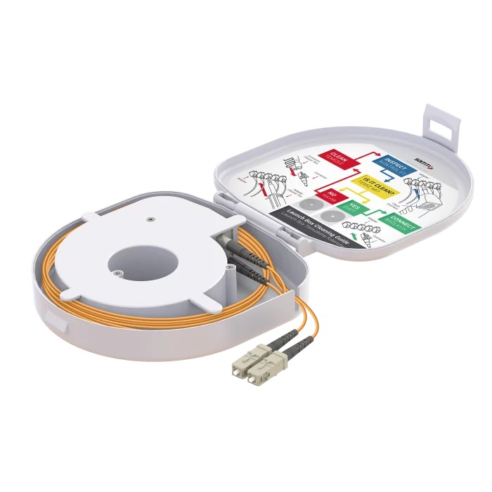 Through Type Fiber Optic OTDR Launch Box | Multi Mode G651.OM1 | SC UPC/SC UPC | 150 meters