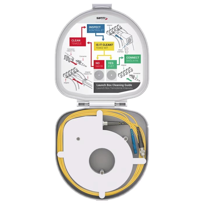 Through Type Fiber Optic OTDR Launch Box | Single Mode G657.A2 | LC UPC/FC UPC | 1000 meters