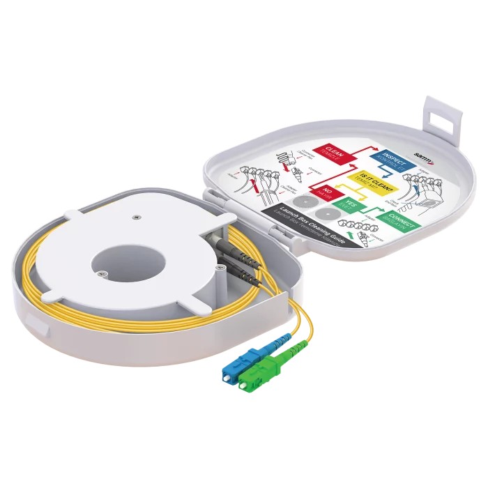 Through Type Fiber Optic OTDR Launch Box | Single Mode G657.A2 | SC UPC/SC APC | 2000 meters