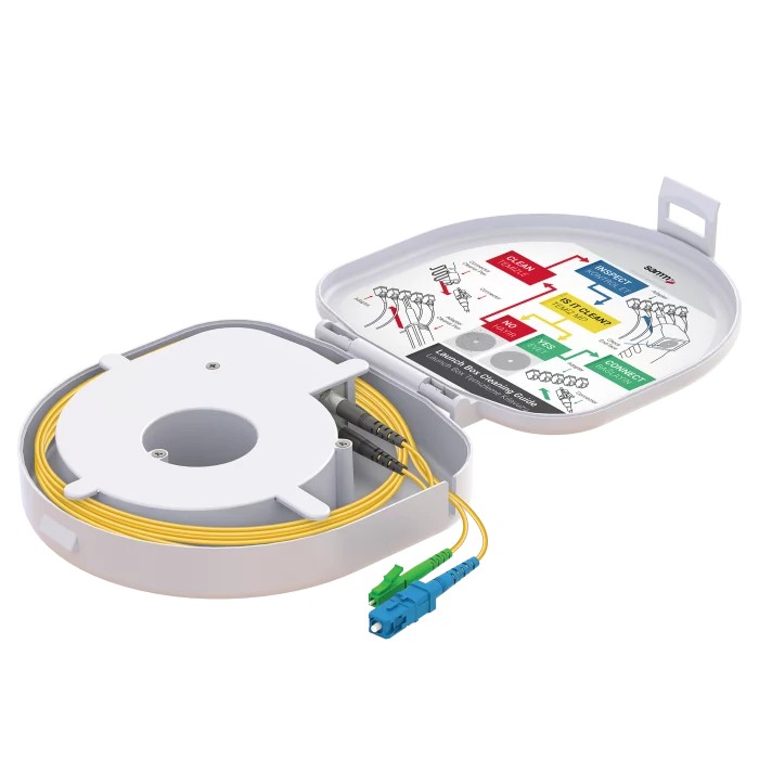 Through Type Fiber Optic OTDR Launch Box | Single Mode G657.A2 | SC UPC/LC APC | 1000 meters