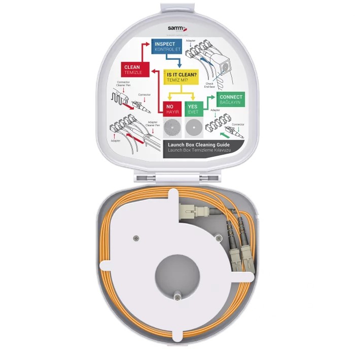 Adapter Type Fiber Optic OTDR Launch Box | Multi-mode G651.OM2 | SC UPC/SC UPC | 150 meters