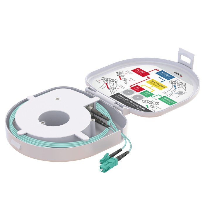 Through Type Fiber Optic OTDR Launch Box | Multi-Mode G651.OM3 | SC UPC/LC UPC | 150 meters