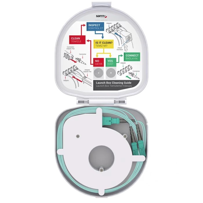 Adapter Type Fiber Optic OTDR Launch Box | Multi-mode G651.OM3 | SC UPC/SC UPC | 150 meters