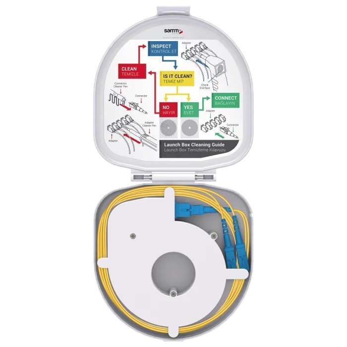 Adapter Type Fiber Optic OTDR Launch Box | Single Mode G657.A2 | SC UPC/SC UPC | 1000 meters