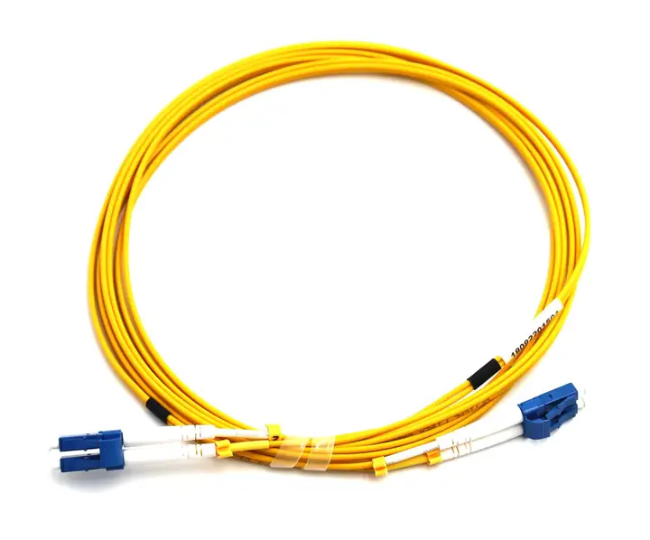 Gelbes LWL-Duplex-Patchkabel OS2 mit LC-Steckern