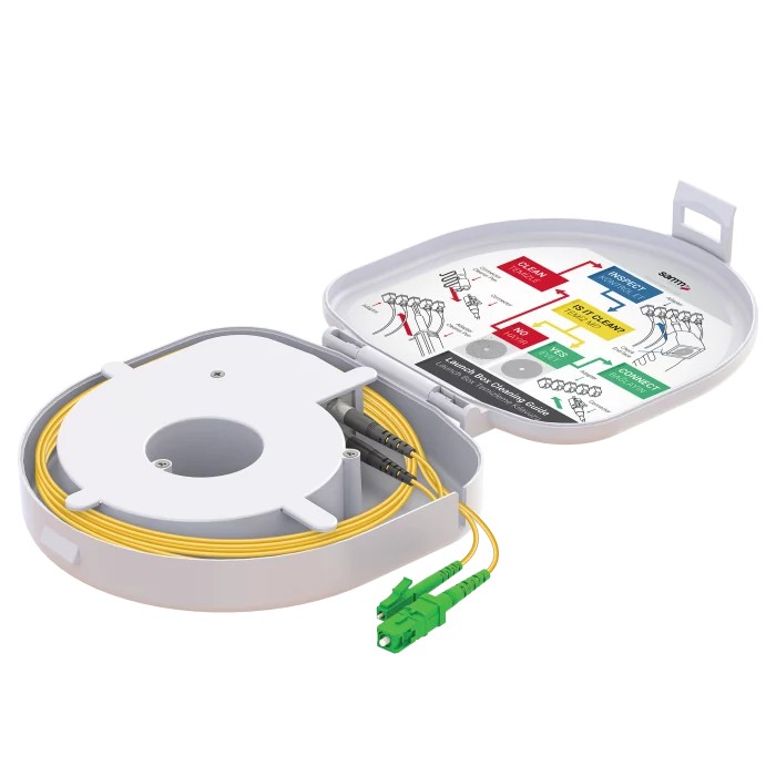 Through Type Fiber Optic OTDR Launch Box | Single Mode G652.D | SC APC/LC APC | 1000 meters