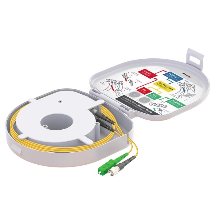 Through Type Fiber Optic OTDR Launch Box | Single Mode G652.D | SC APC/FC UPC | 1000 meters