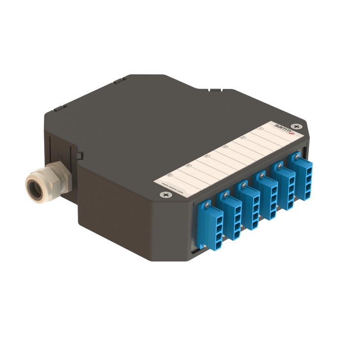 DIN Rail Termination Box | 6 LC Quad | DP7