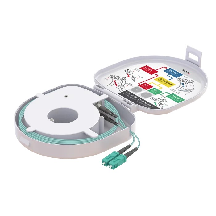 Through Type Fiber Optic OTDR Launch Box | Multi-Mode G651.OM3 | SC UPC/SC UPC | 150 meters