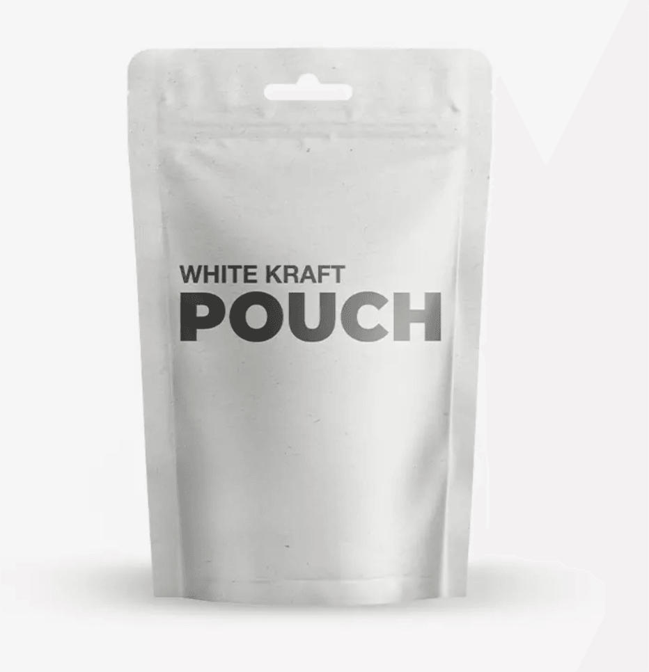 White Kraft Stand Up Doypack cover pic