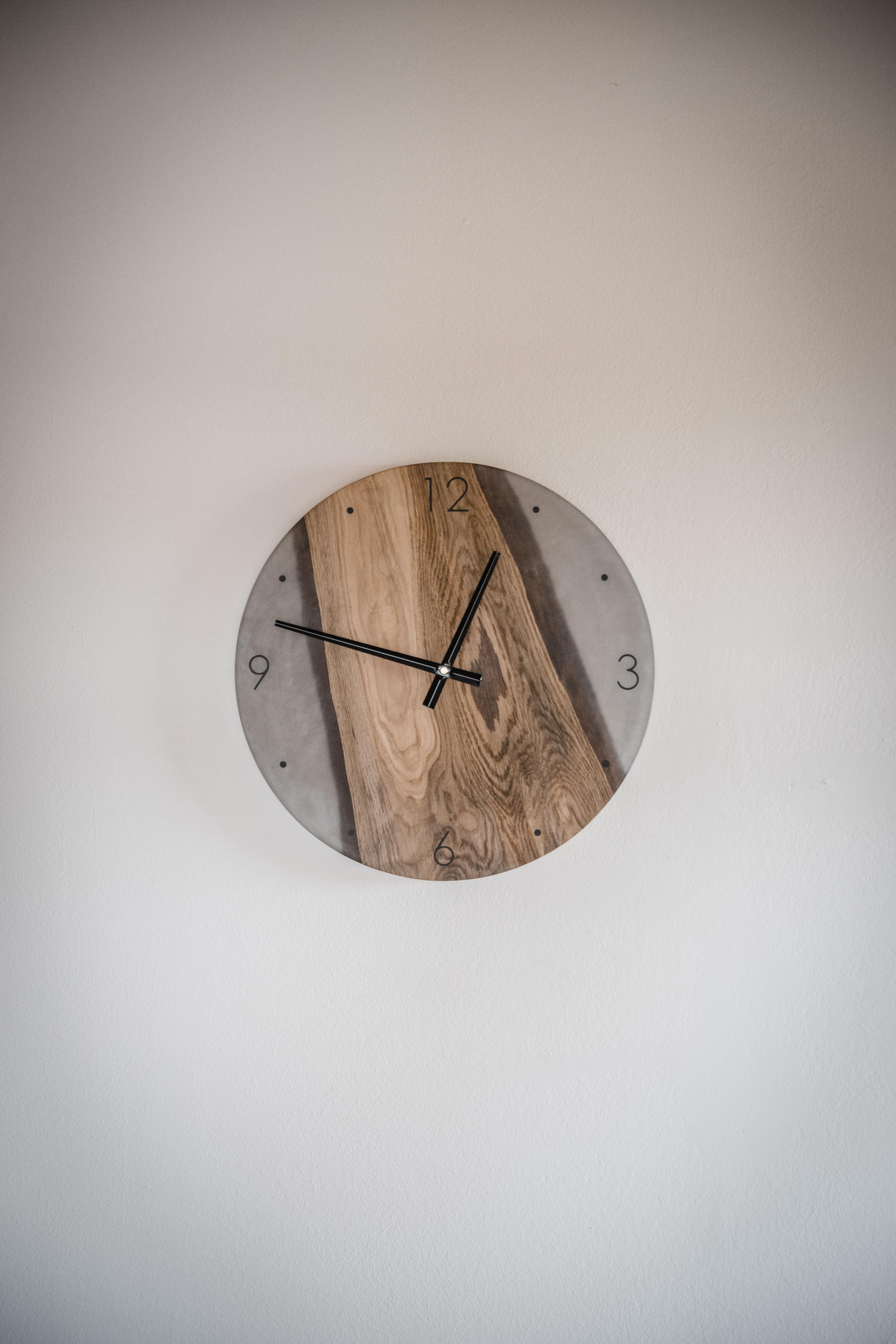 40cm Wanduhr Eiche grau