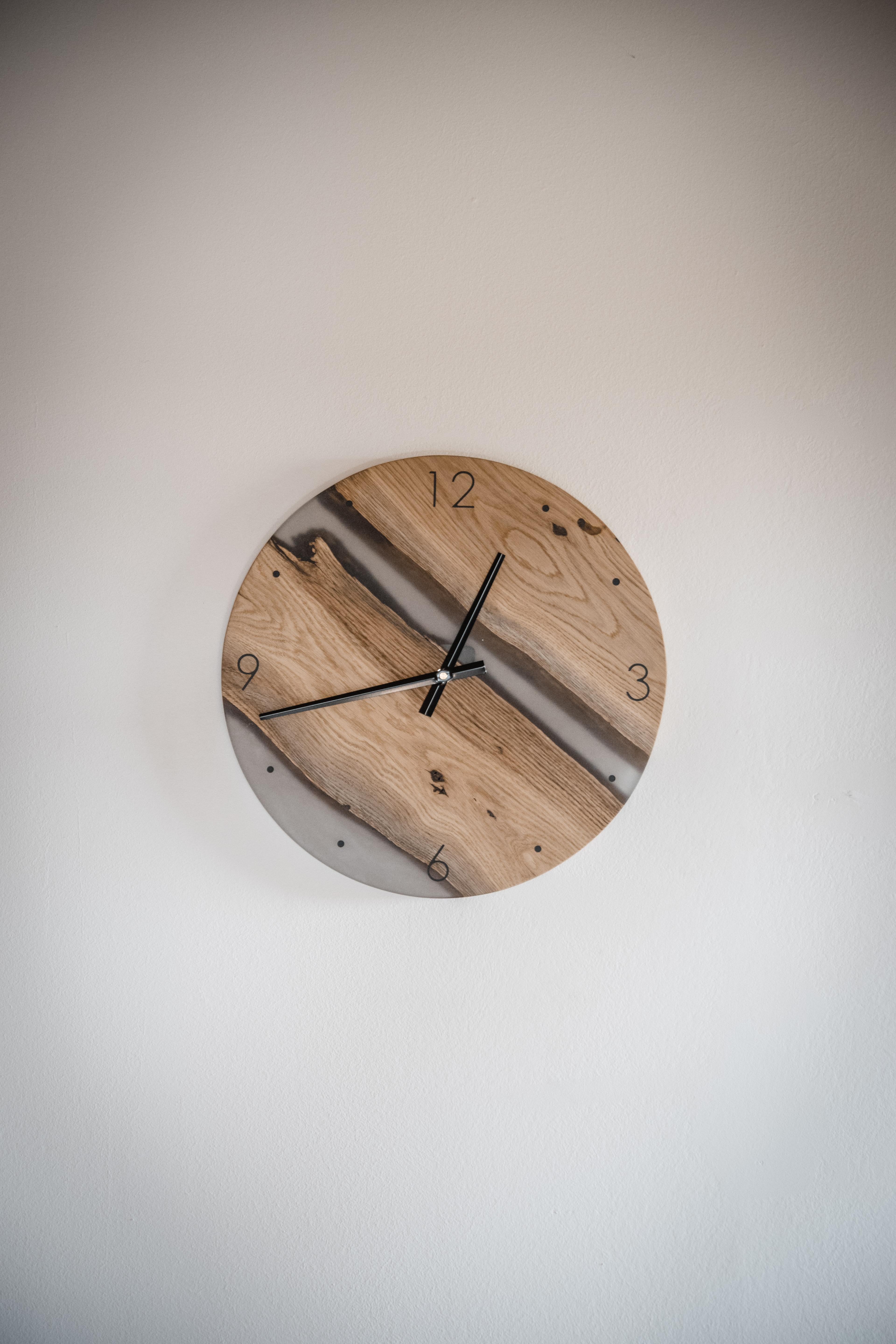 40cm Wanduhr Eiche grau