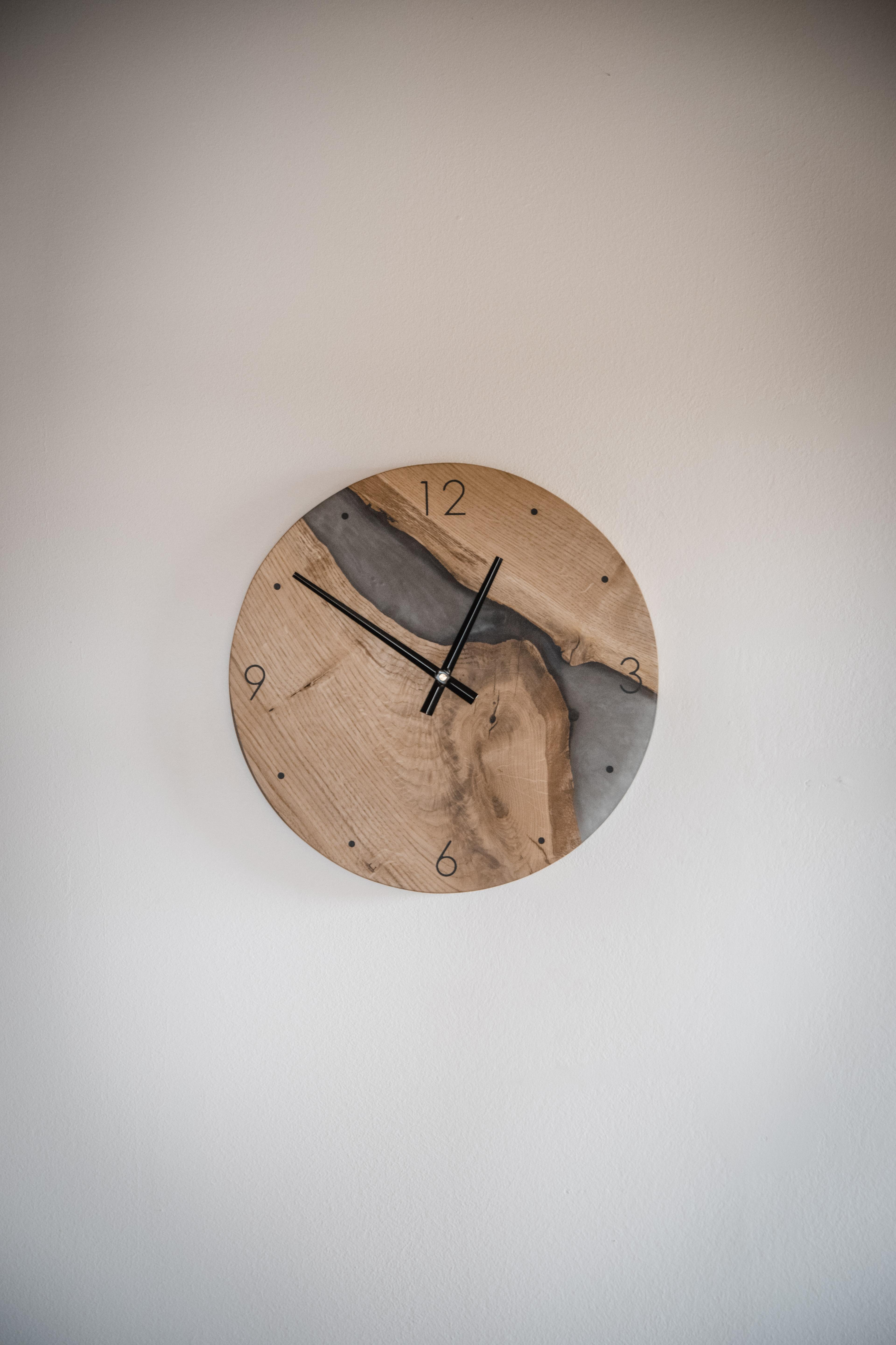 40cm Wanduhr Eiche grau