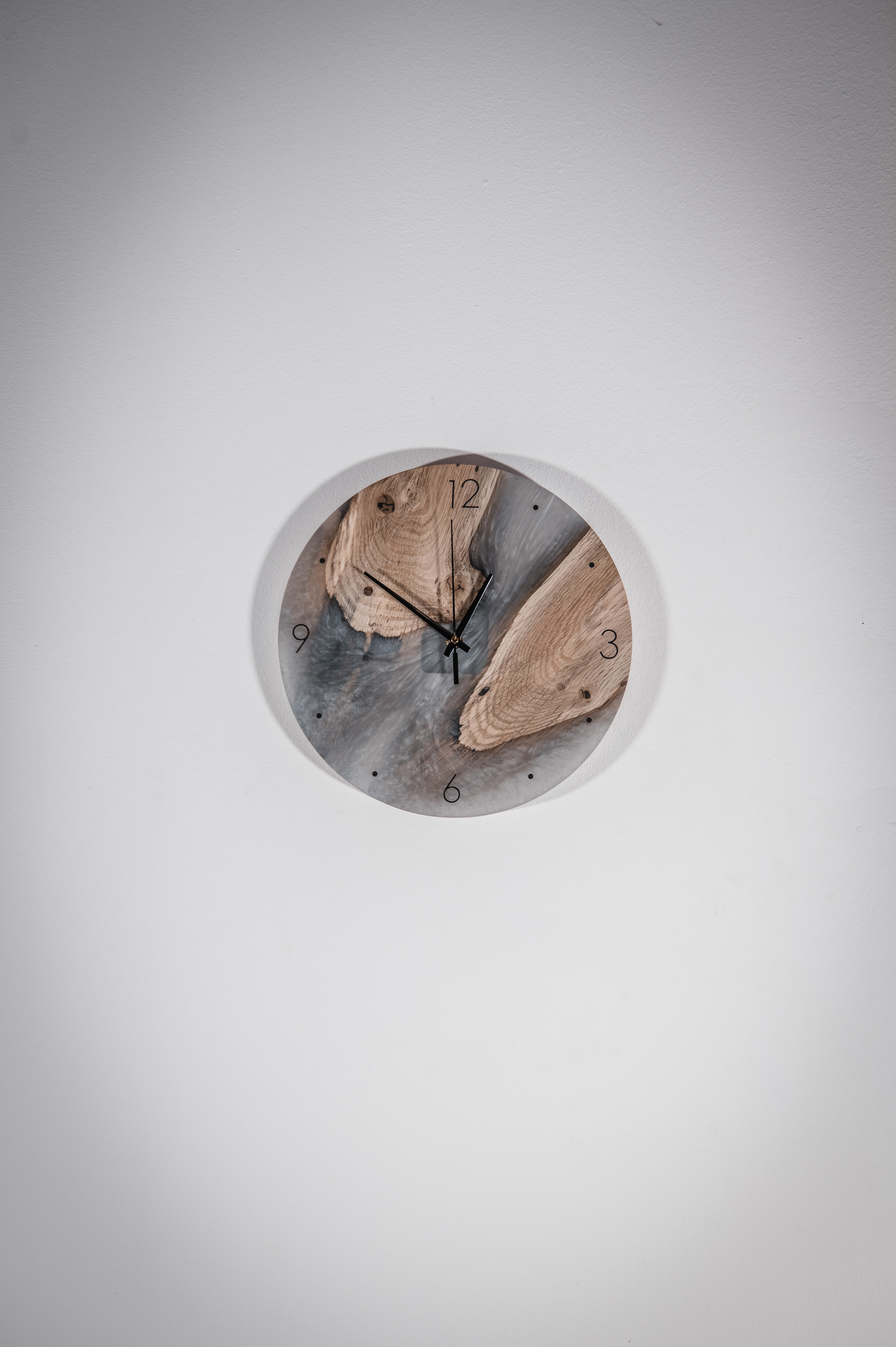 30cm Wanduhr Eiche grau