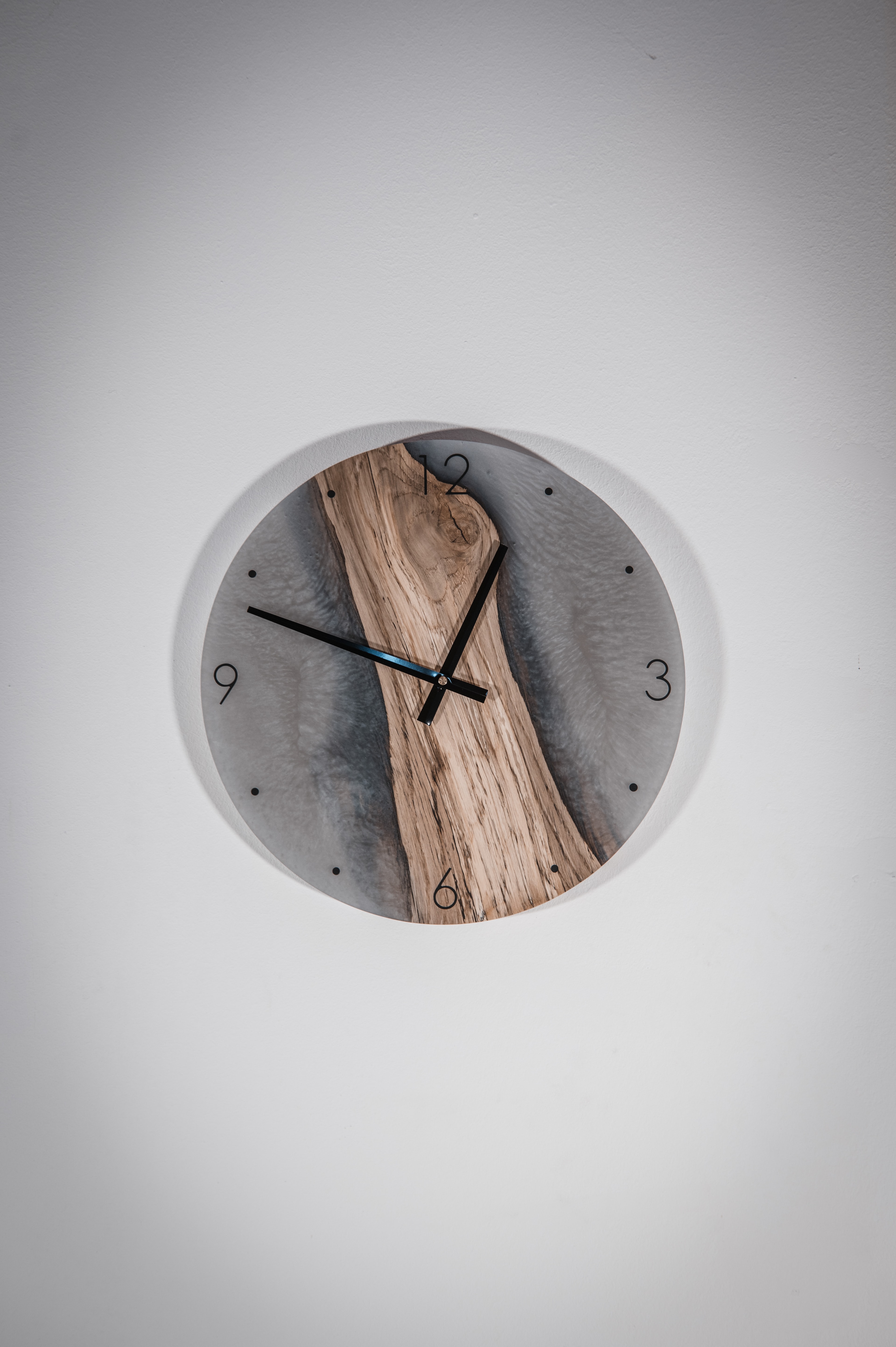 40cm Wanduhr Eiche grau