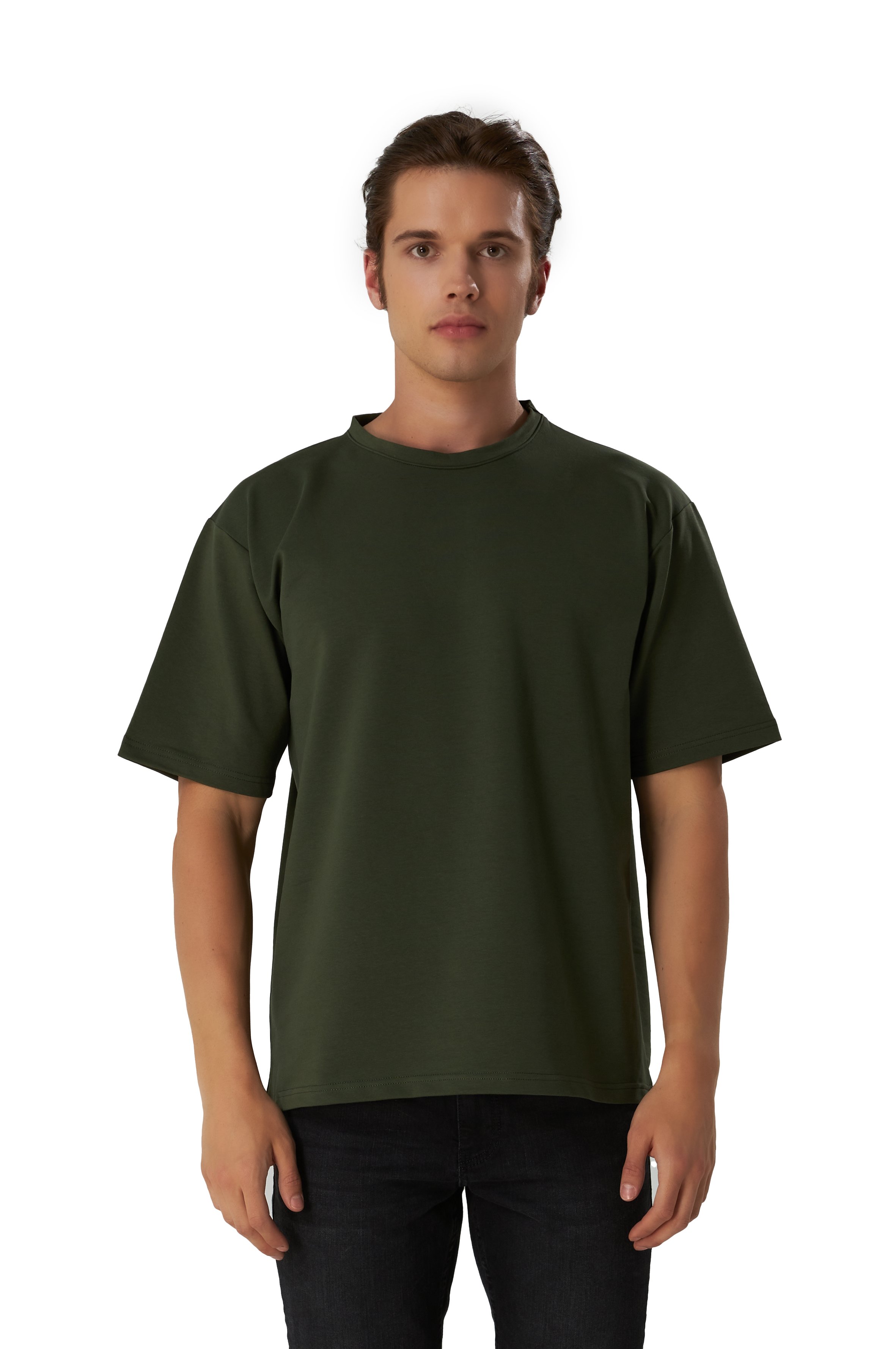 Basic T-Shirt Baumwolle - Herren  - Khaki