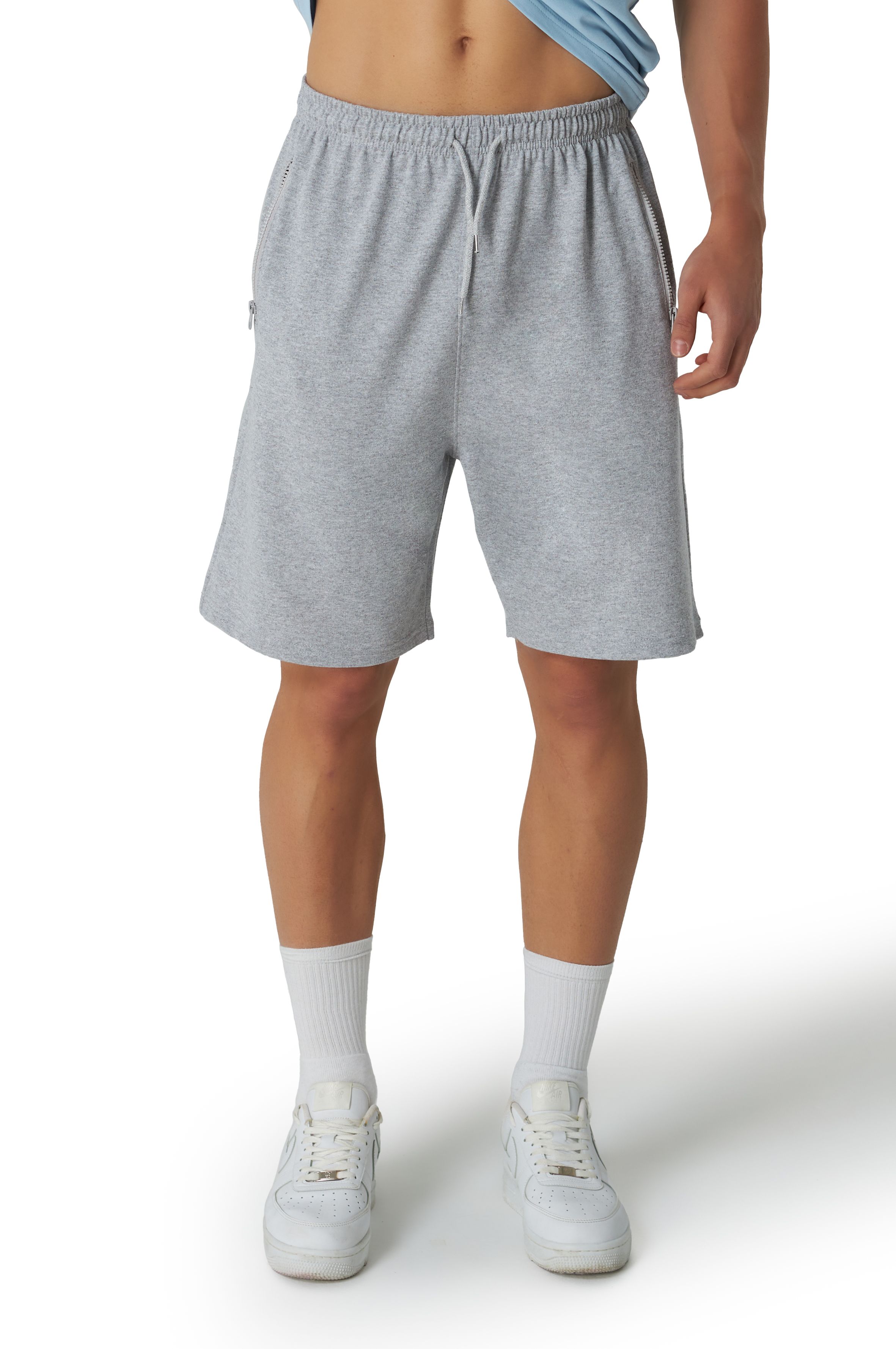 Sweatshorts Herren mit Reißverschluss  - Grau