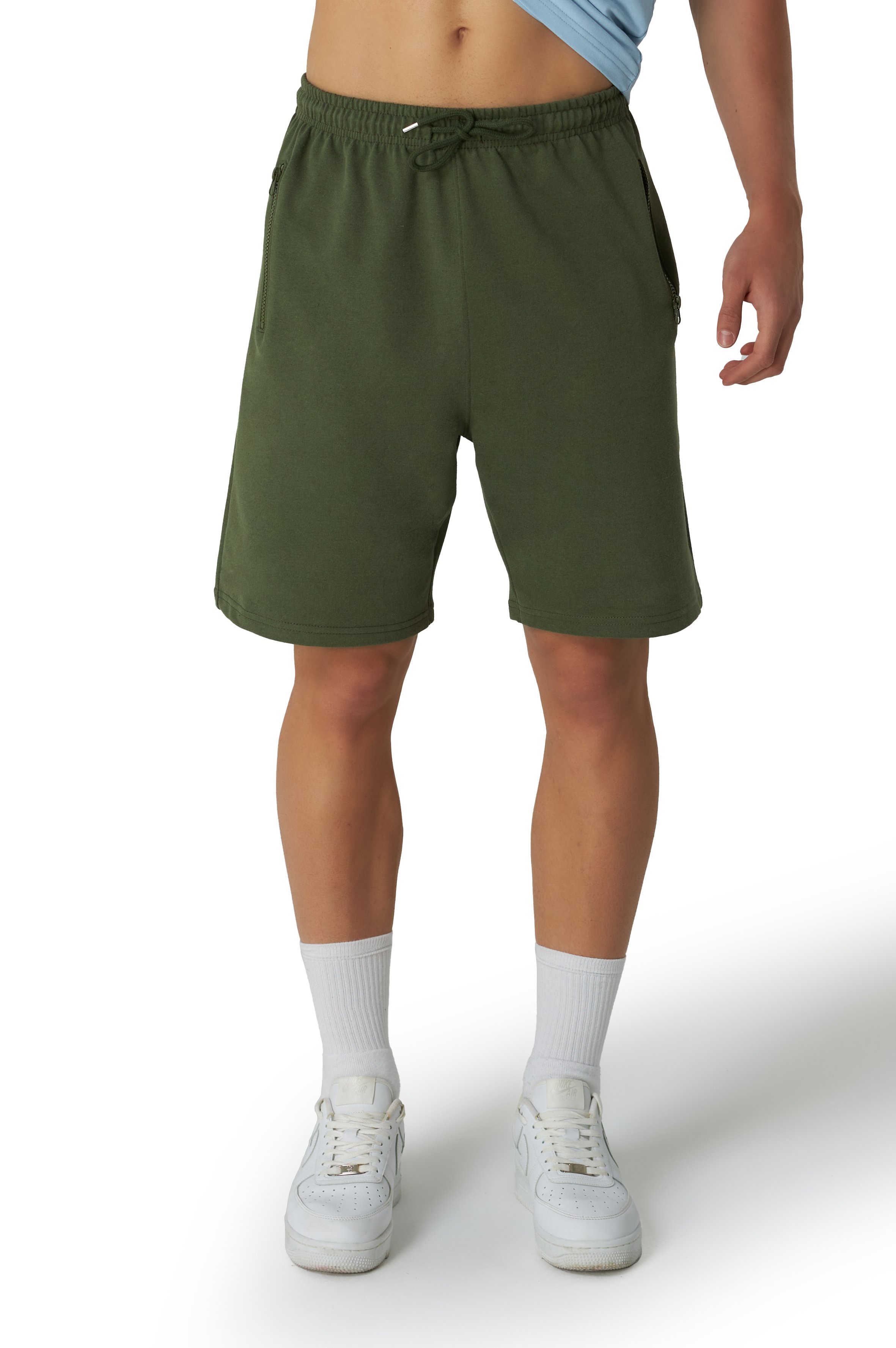 Sweatshorts Herren mit Reißverschluss  - Khaki