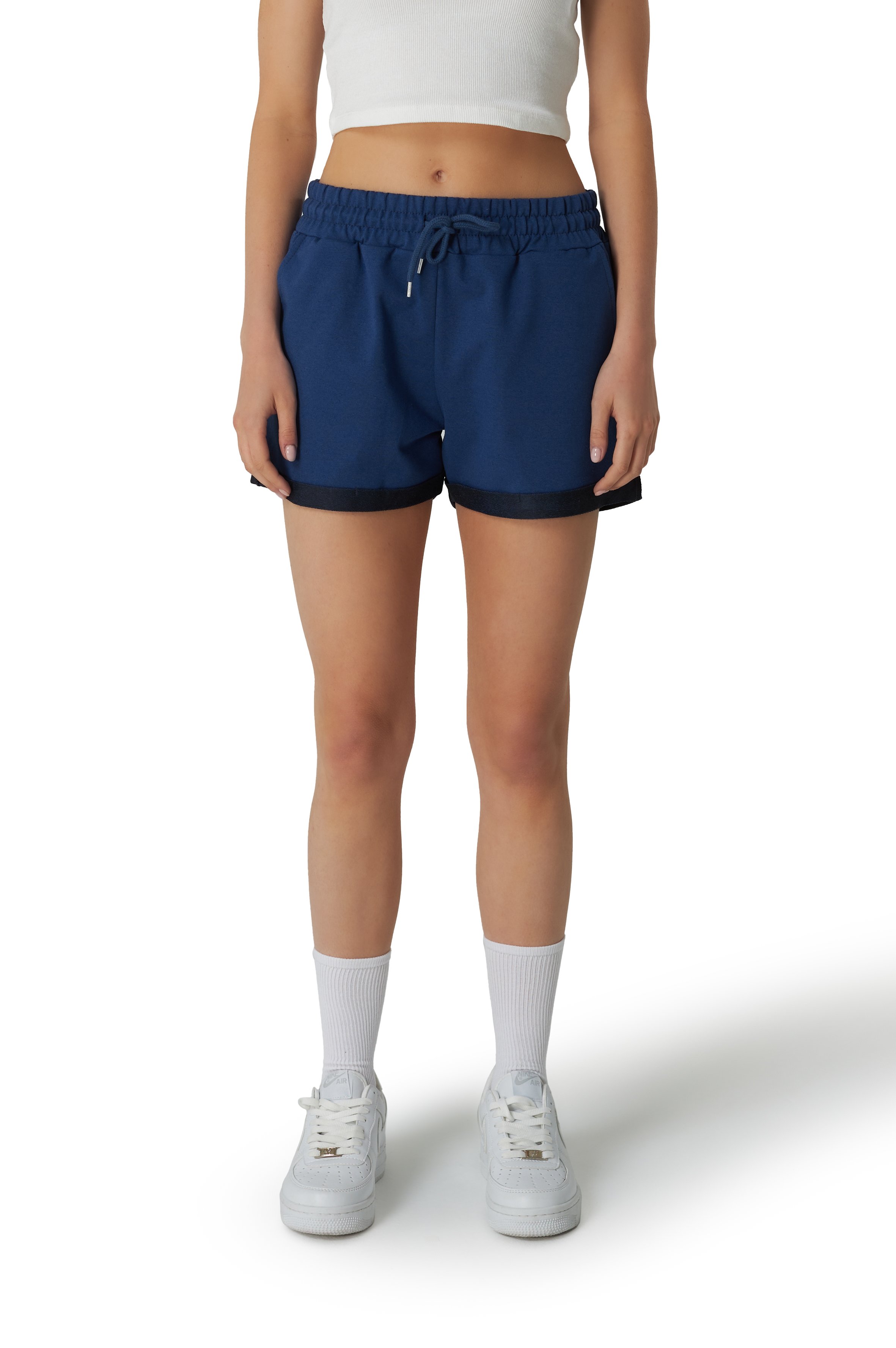 Sweatshorts mit Liner Damen - Navy