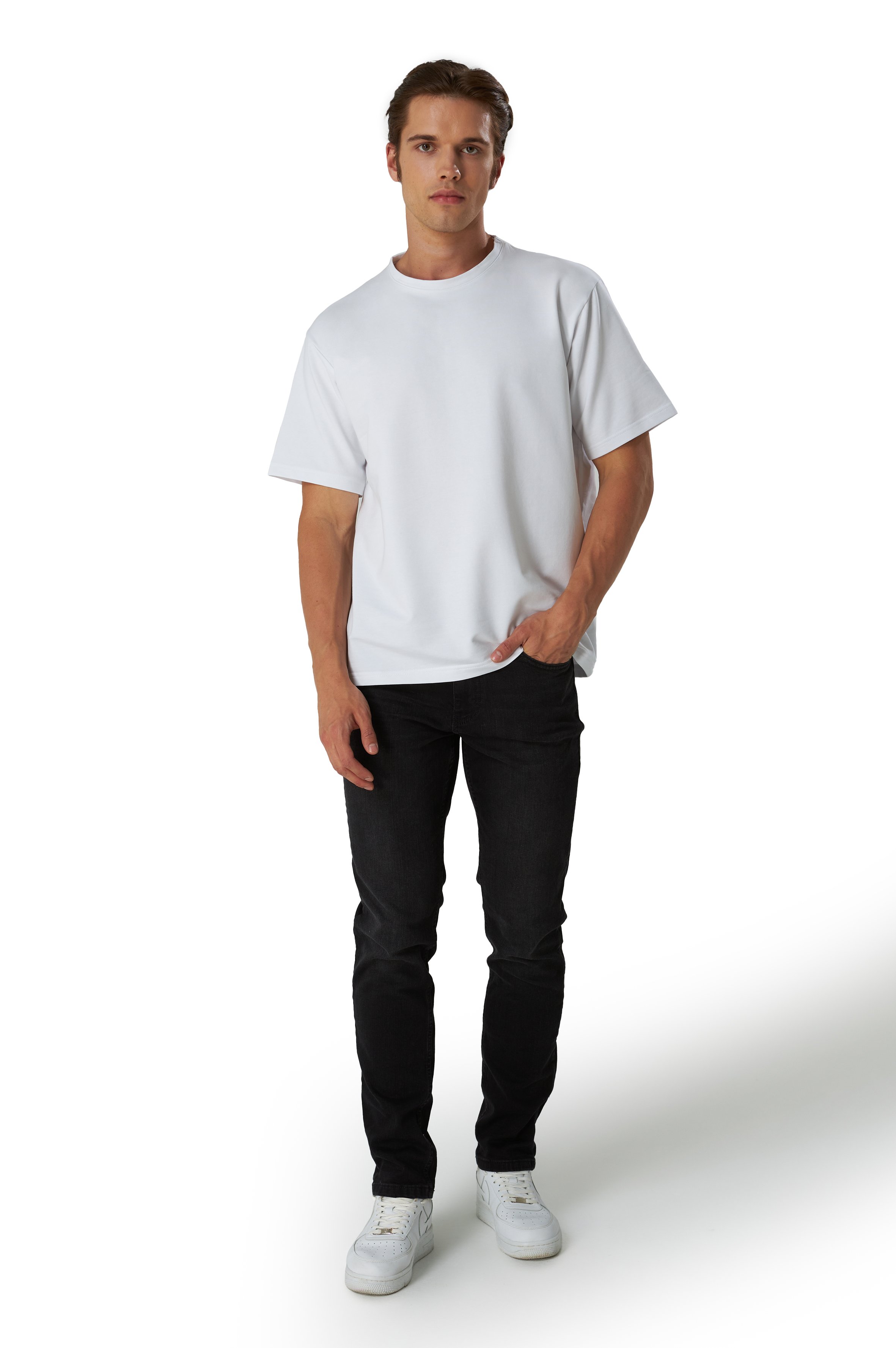 Basic T-Shirt Baumwolle - Herren 