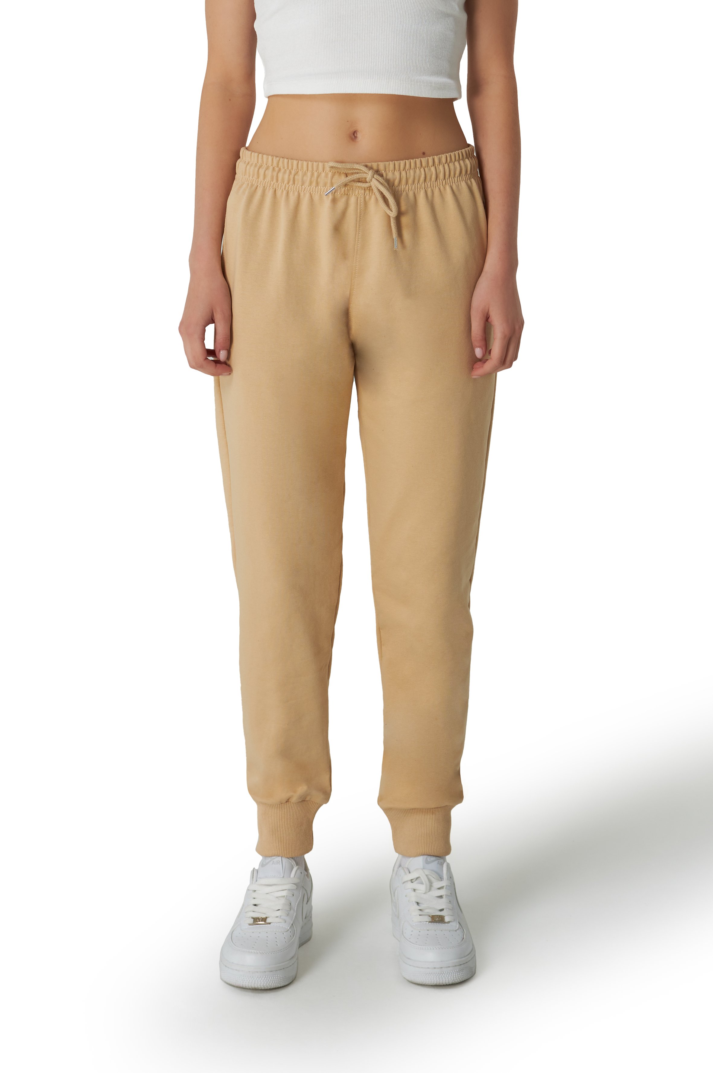 Jogginghose Damen - Gerade Pocket - Camel