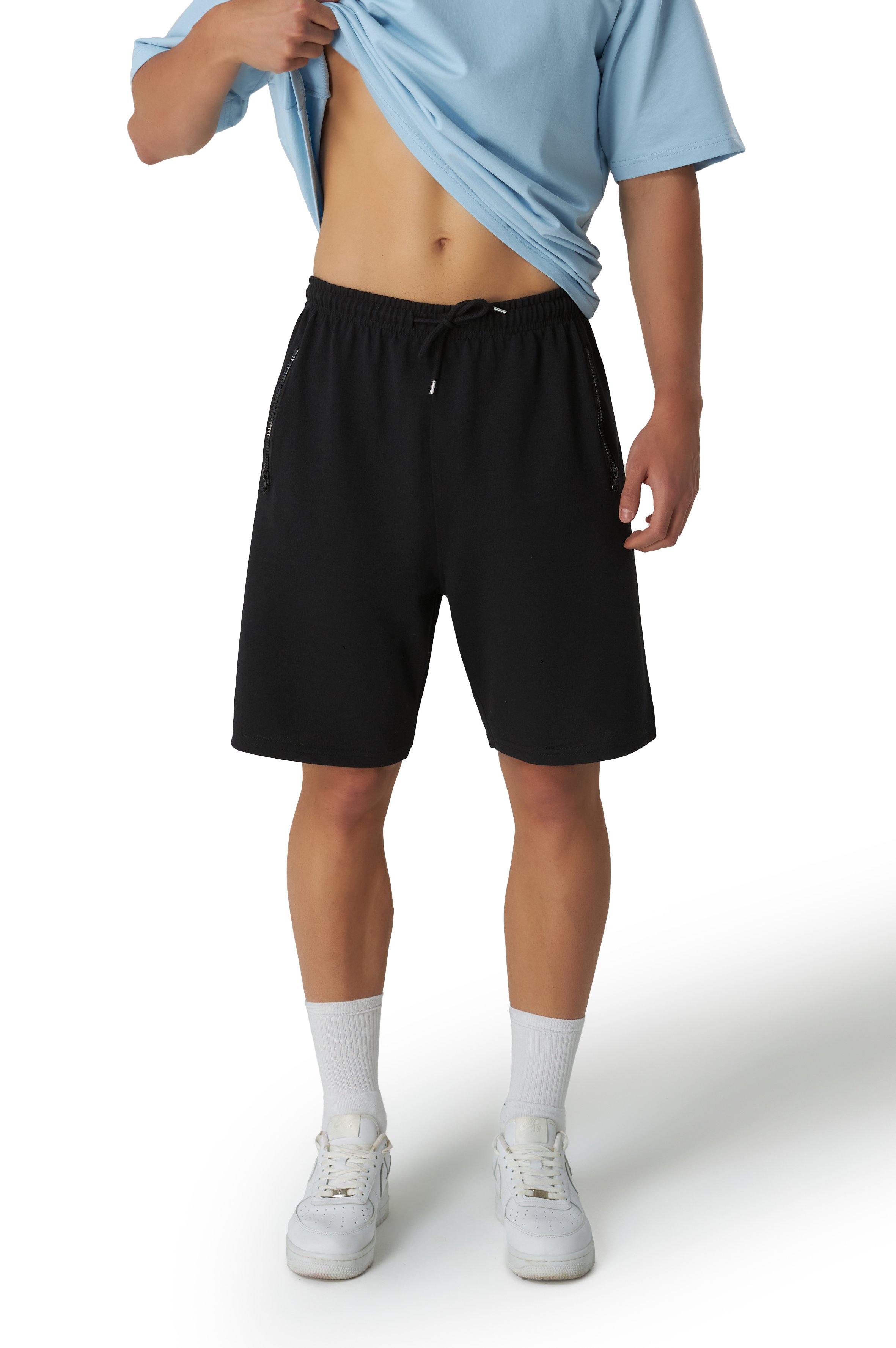 Sweatshorts Herren mit Reißverschluss 