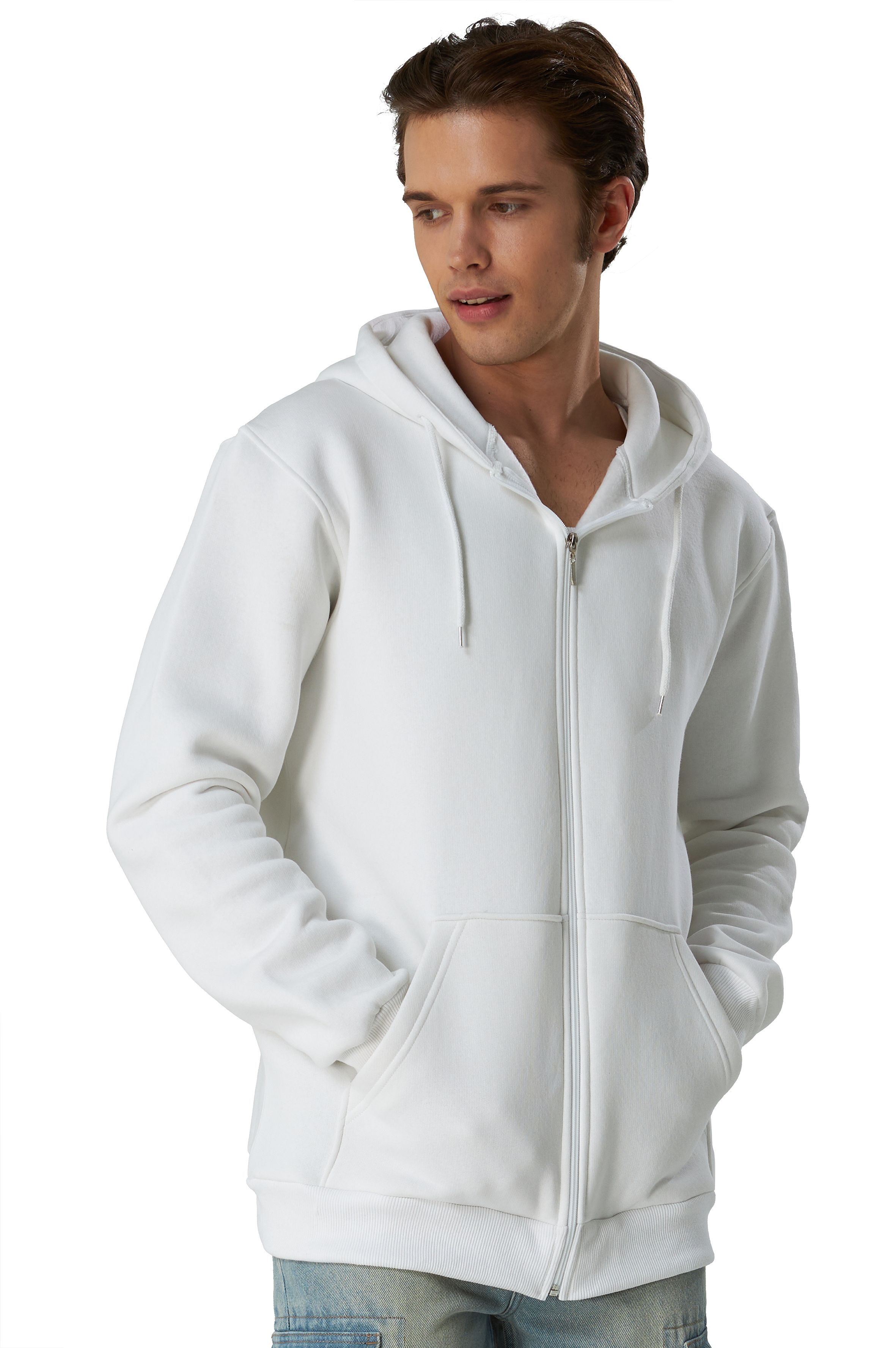 Zip Hoodie Herren - Kapuzensweatjacke mit Reißverschluss