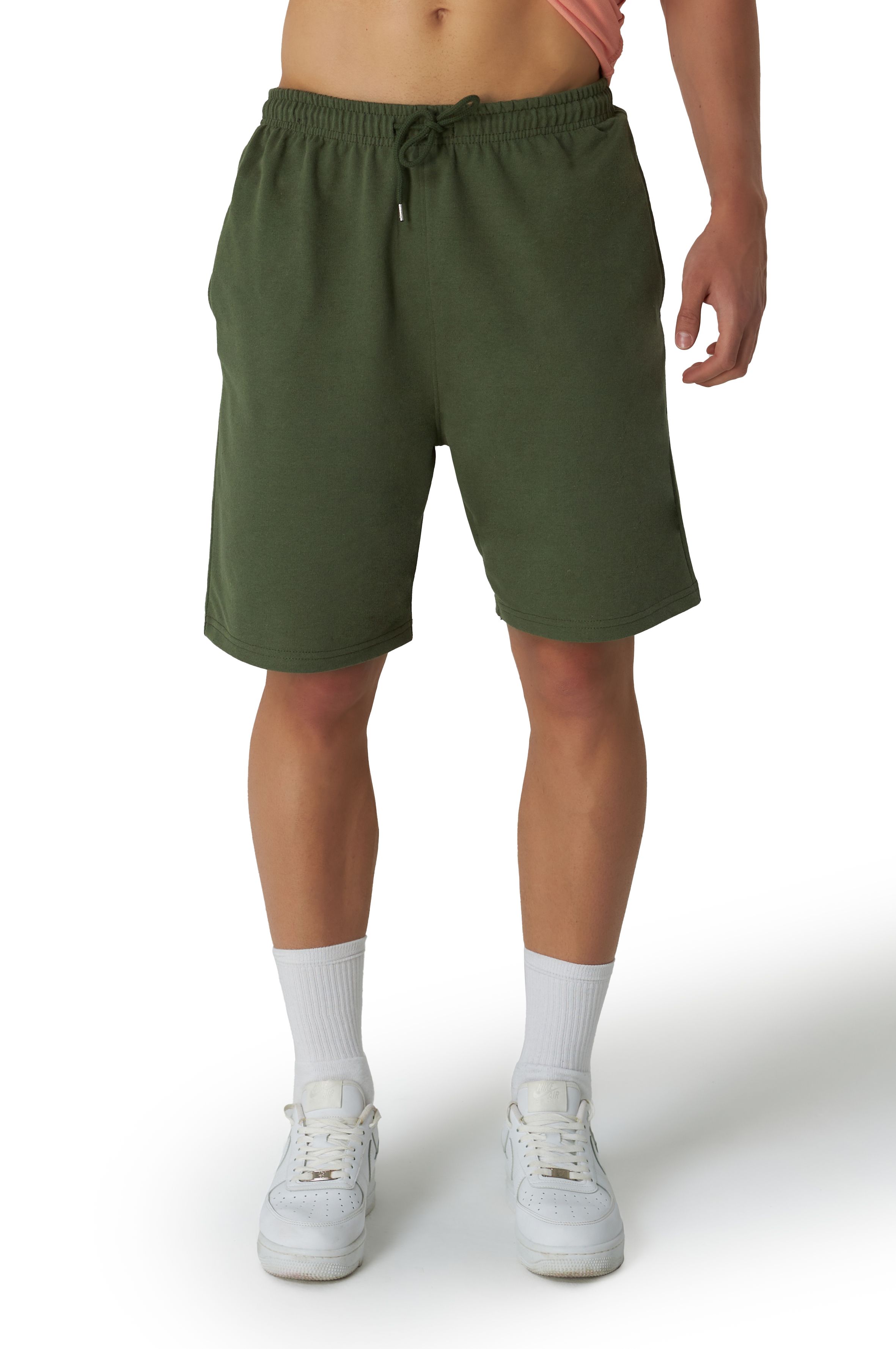 Sweatshorts-Seitlich Pocket Herren - Khaki