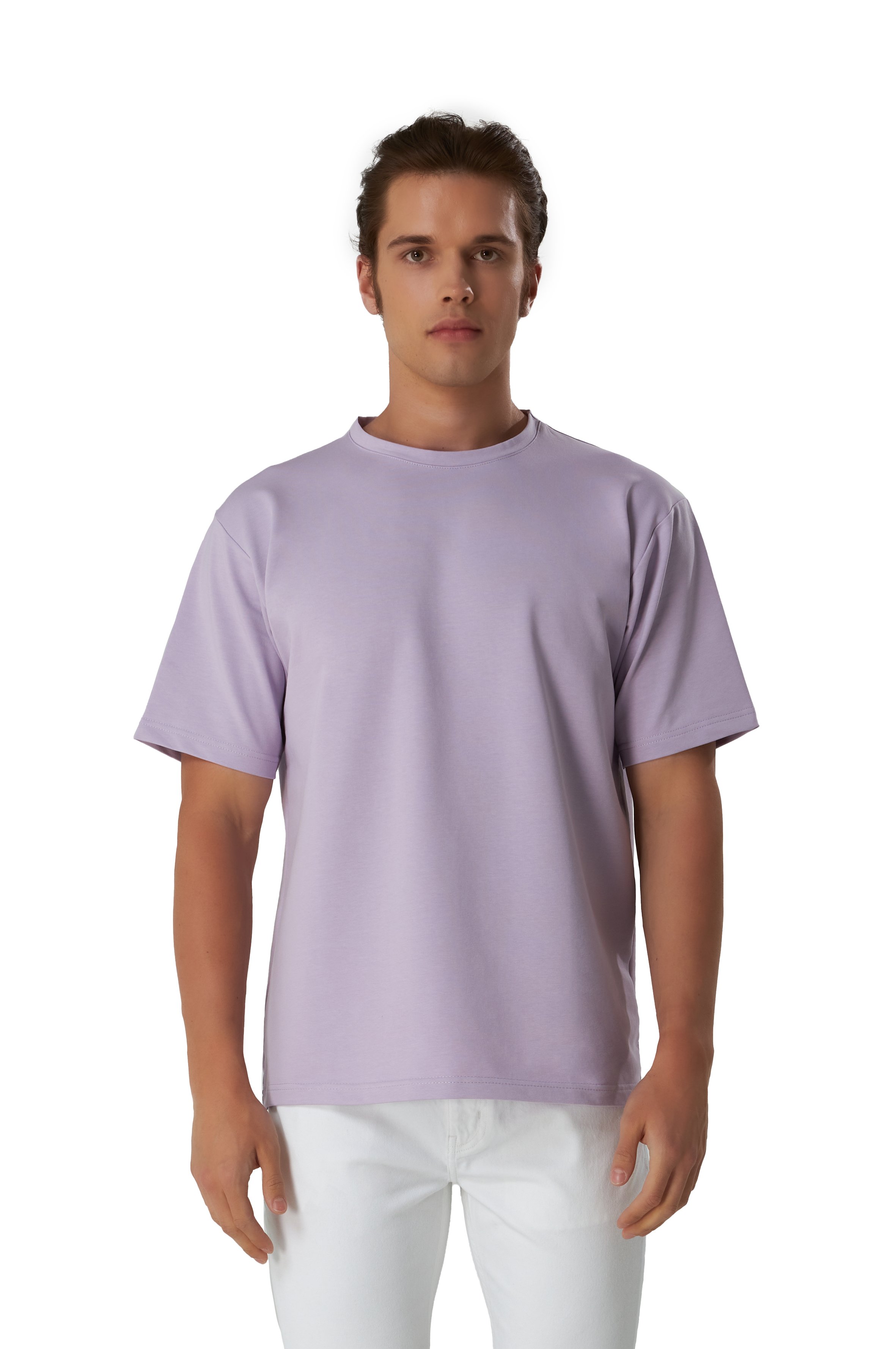 Basic T-Shirt Baumwolle - Herren  - Lila