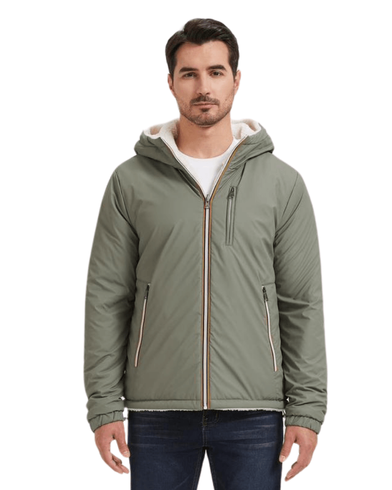 Smith Solo Pufferjacke Fleece-Lined Reversible Khaki - Limited Edition