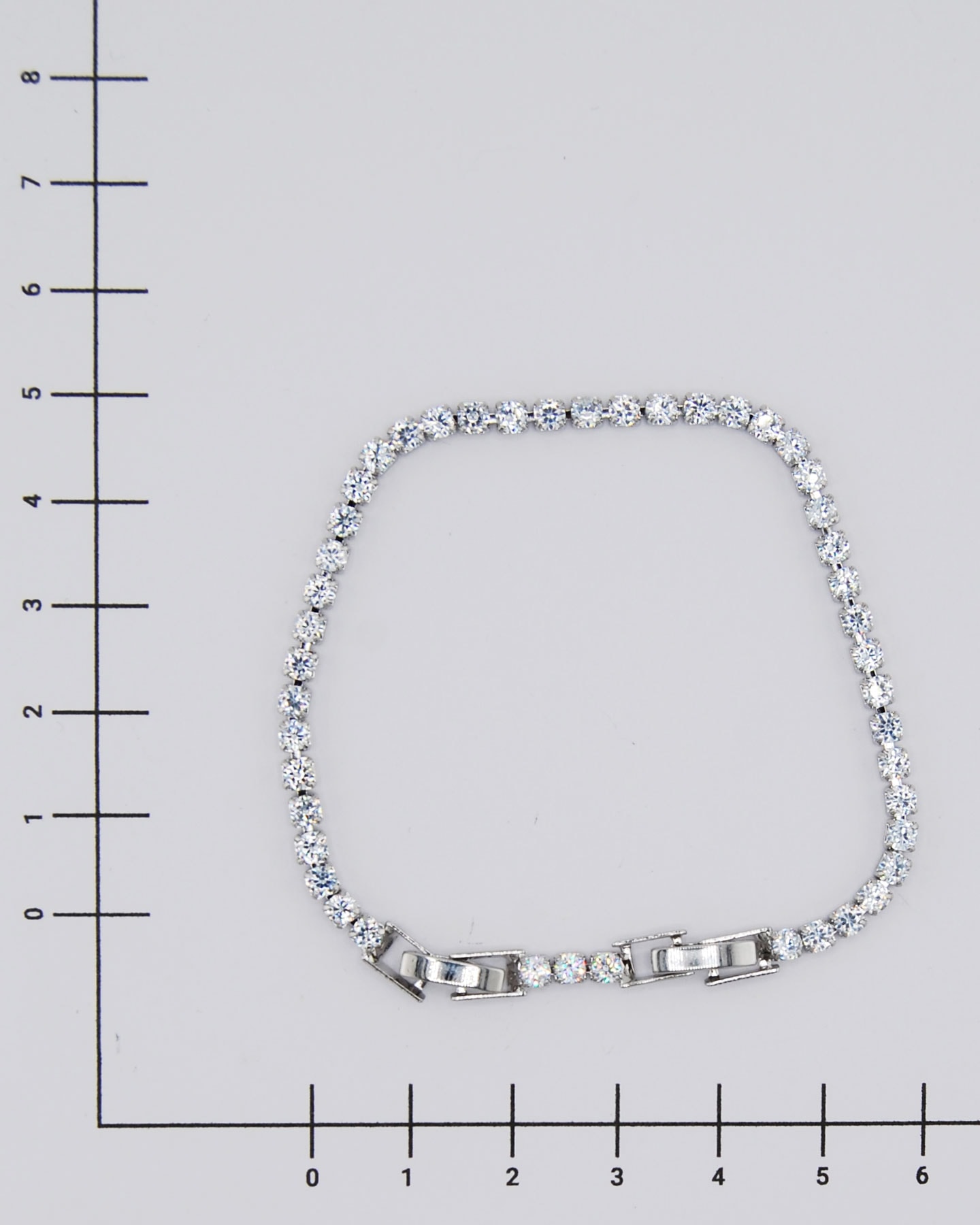 Quadratisches Glänzendes Tennisarmband aus Zirkonia