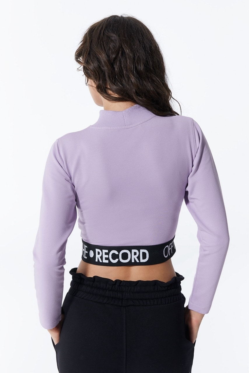 Flieder Damen-Crop mit Taillendetail