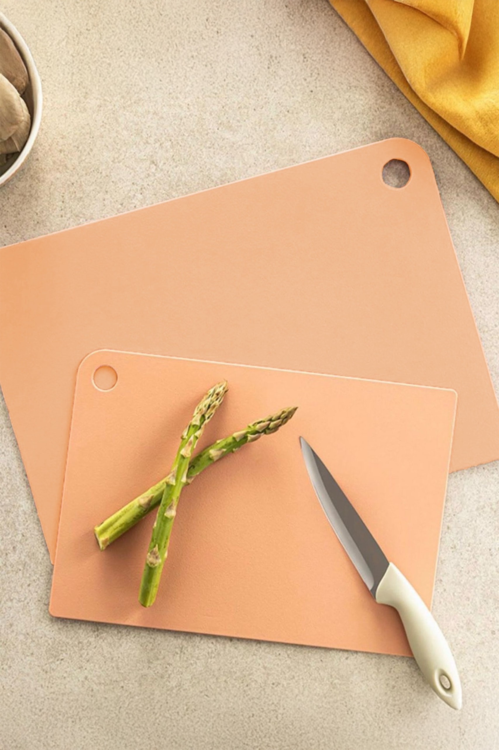 FLEXIBLES Schneidebrett 25x35 cm - & 21x30 cm (2 Stück) - Lachs
