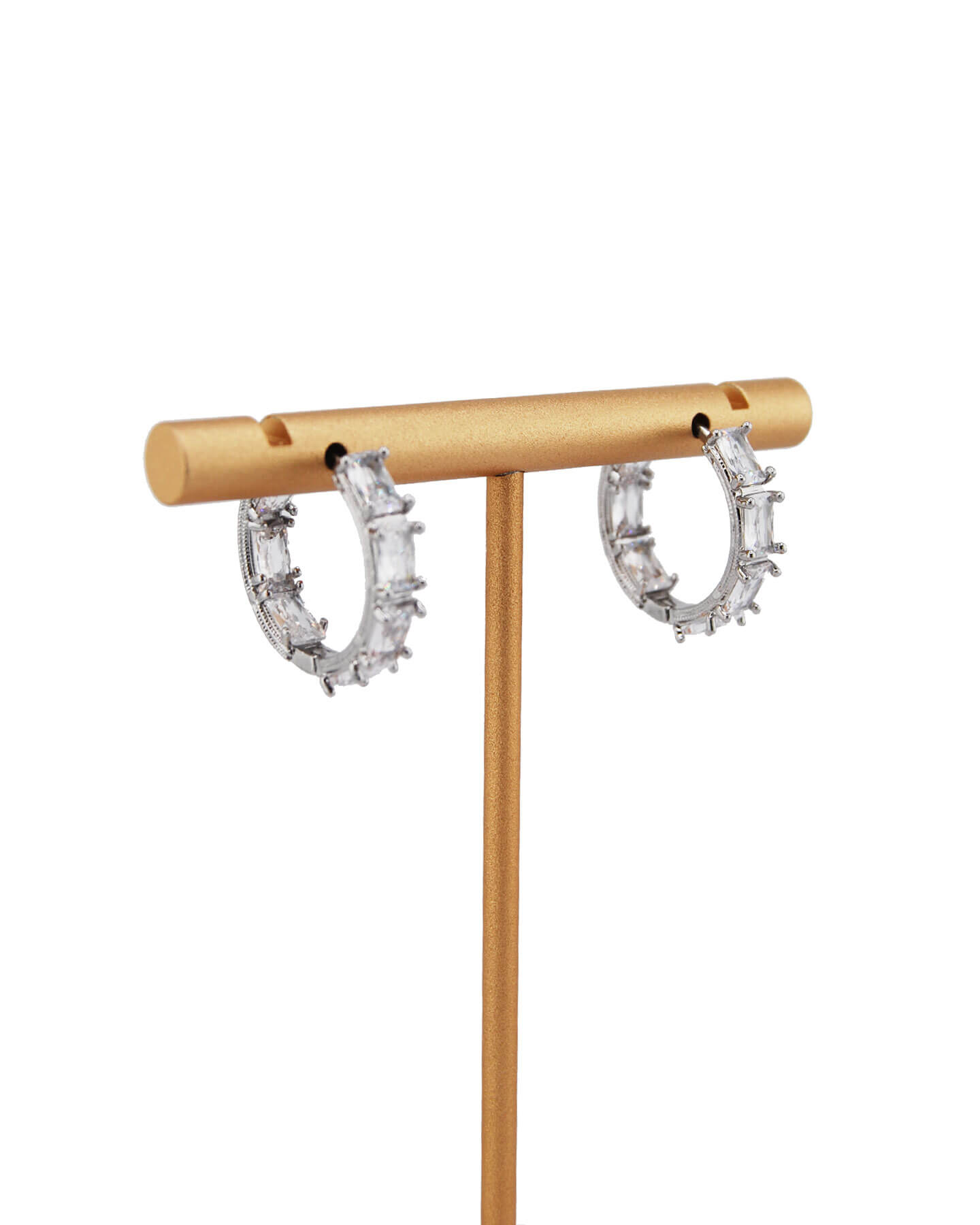 Creolen mit 4 Zirkonia Steinen