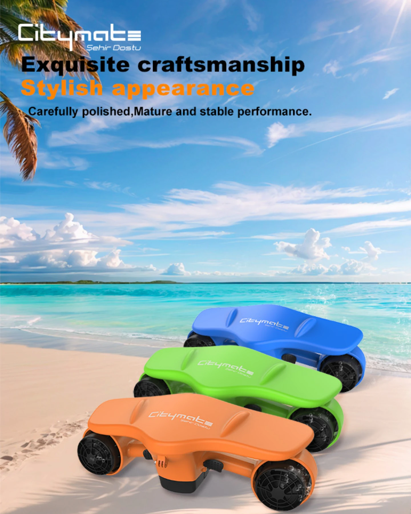 Unterwasserscooter Tauchscooter mit Action Kamera Halterung, mit Doppelmotor für Tauchen Schwimmen Schnorcheln Abenteuer