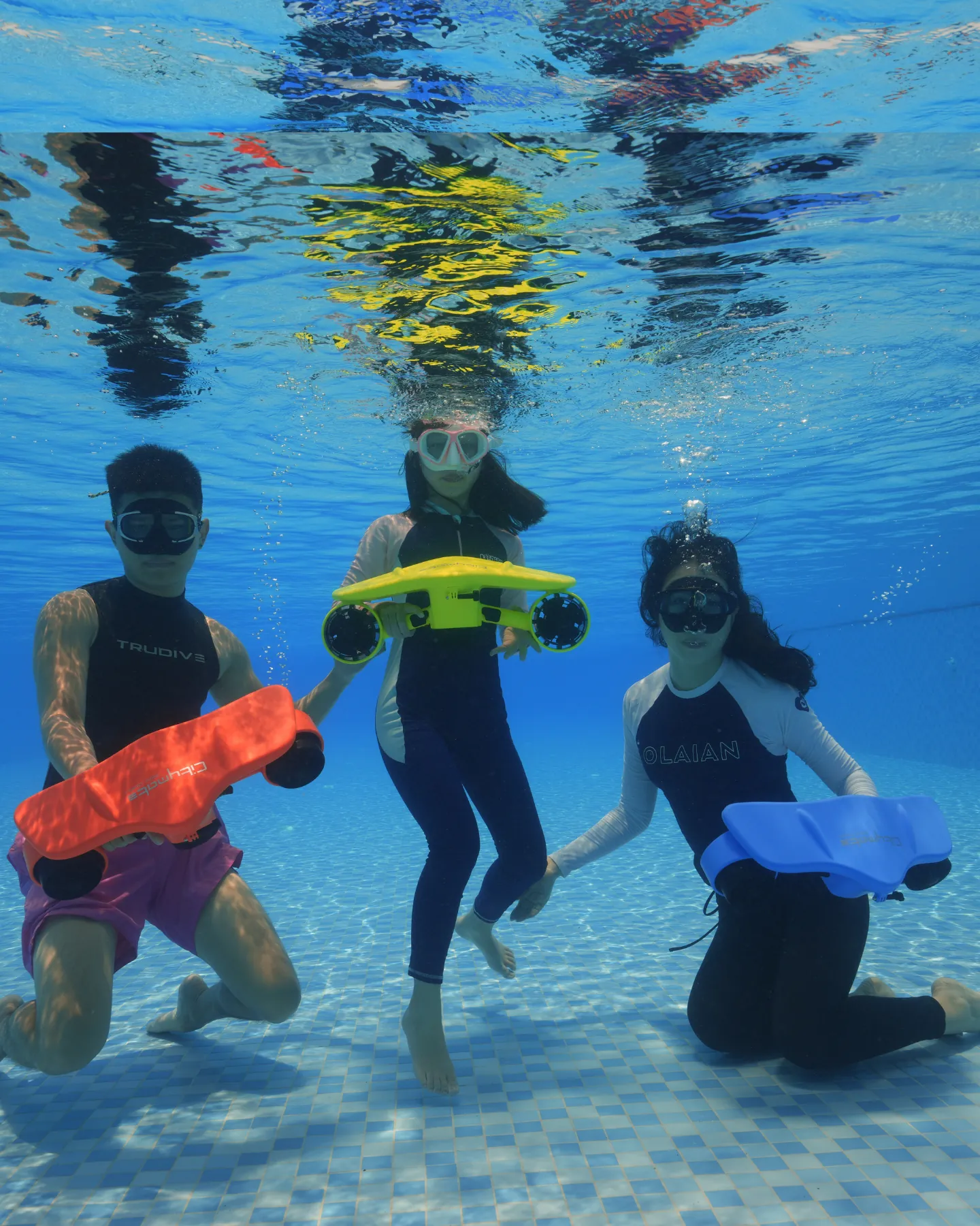 Unterwasserscooter Tauchscooter mit Action Kamera Halterung, mit Doppelmotor für Tauchen Schwimmen Schnorcheln Abenteuer