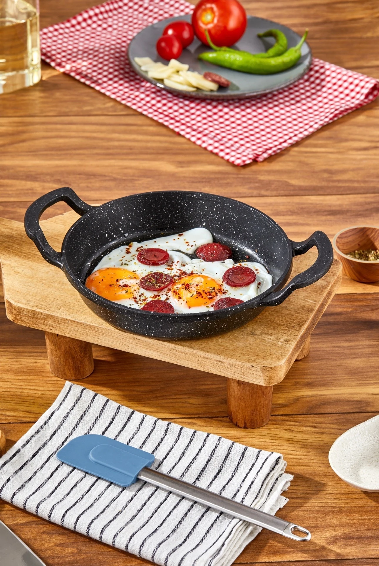 CAZORIA Bratpfanne mit Griffen 20 cm - Schwarz