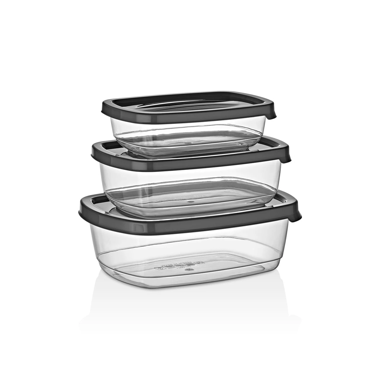 VERONA Vorratsbehälter (3 Stück) (0,5 L - 1,1 L - 1,7 L) - Anthrazit