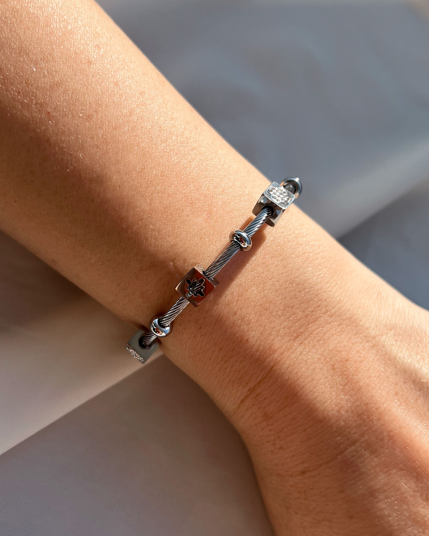 Twist Armreif Silber