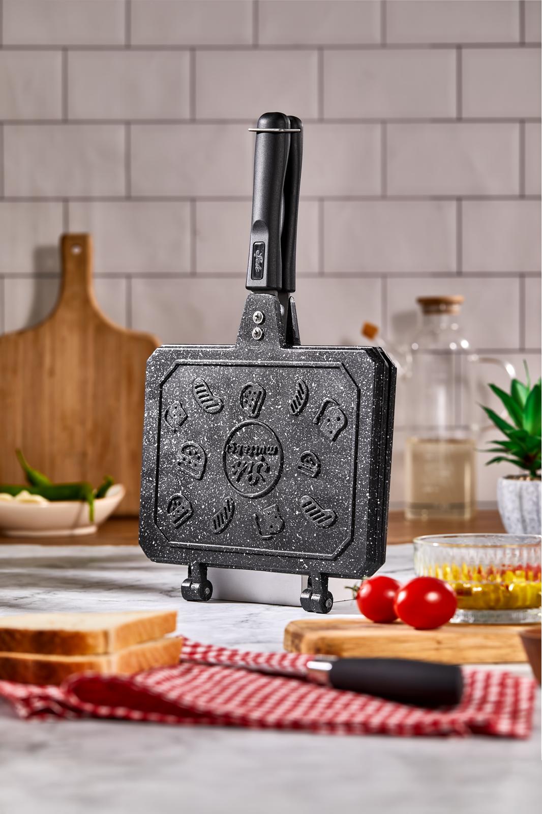 CAZORIA Doppelgrill Bratpfanne - Schwarz