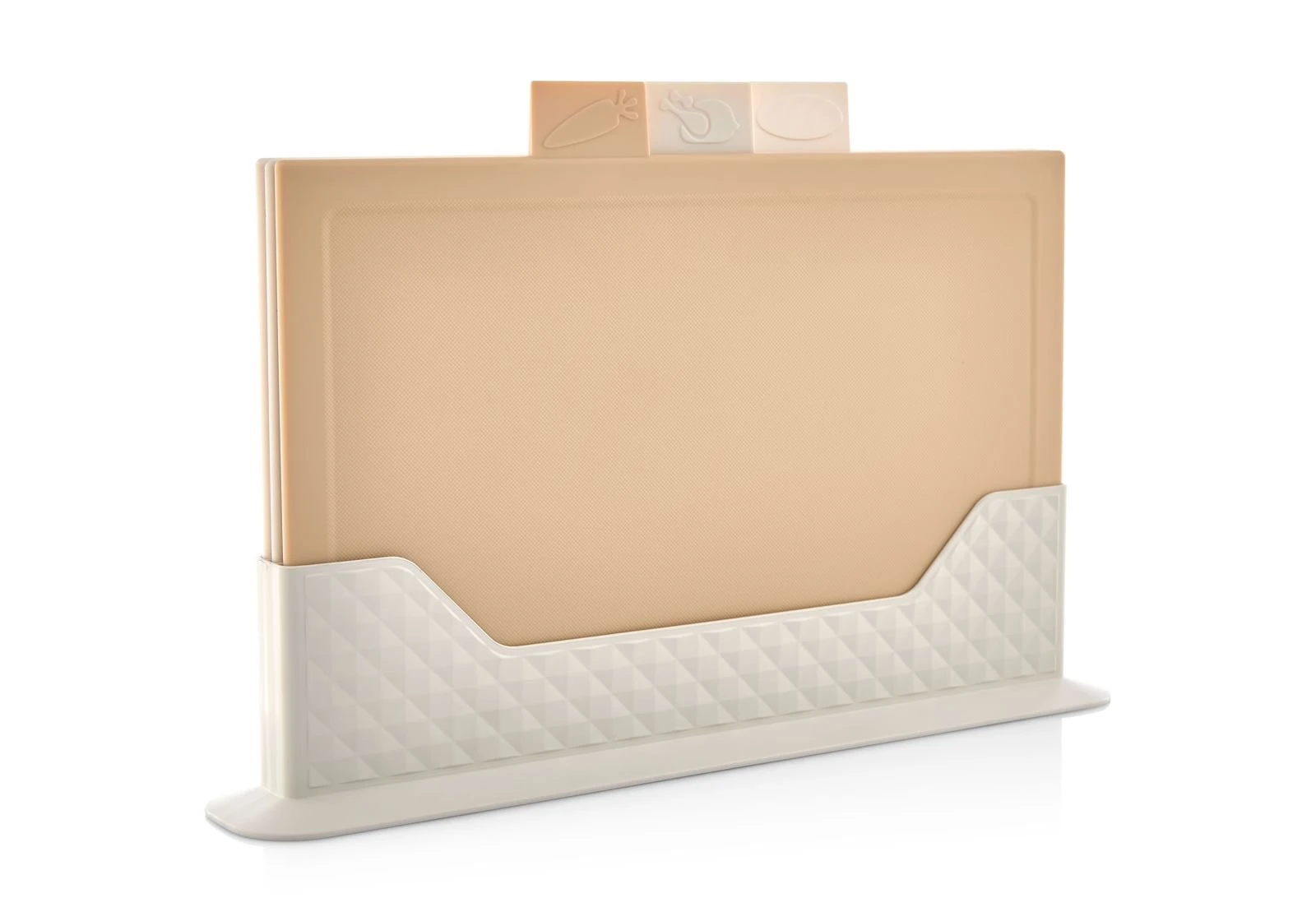 CAZORIA Set mit 3 dünnen Aktenvernichtern mit Ständer (4 Stück) - Beige